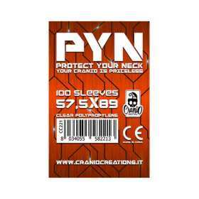 100 BUSTINE PROTETTIVE PYN cranio creations CARD SLEEVES per carte di 57,5 x 89 mm ROSSO