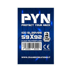 100 BUSTINE PROTETTIVE PYN cranio creations CARD SLEEVES per carte di 59 x 92 mm BLU Cranio Creations - 1