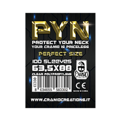 100 BUSTINE PROTETTIVE PYN cranio creations PERFECT SIZE per carte di 63,5 x 88 mm ORO Cranio Creations - 1