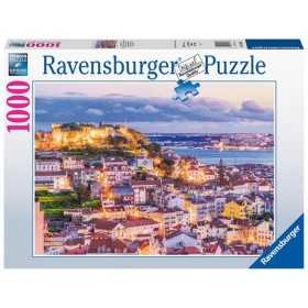 PUZZLE ravensburger LISBONA E IL SUO CASTELLO original 1000 PEZZI soft click 70 X 50 CM