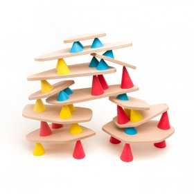 PIKS medium kit OPPI gioco creativo IN LEGNO set 44 PEZZI costruzioni DA IMPILARE età 3+ - 1