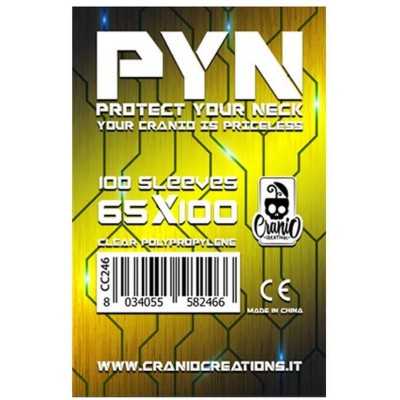 100 BUSTINE PROTETTIVE PYN cranio creations CARD SLEEVES per carte di 65 x 100 mm GIALLO Cranio Creations - 1