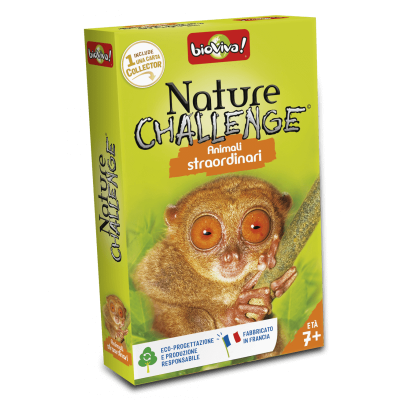ANIMALI STRAORDINARI mazzo di carte NATURE CHALLENGE bioviva IN ITALIANO età 7+ Bioviva - 1