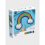 MINI BASIC plus plus PUZZLE BY NUMBER mosaico RAINBOW con 500 pezzi ARCOBALENO età 5+ Plusplus - 1