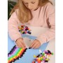 MINI BASIC plus plus PUZZLE BY NUMBER mosaico RAINBOW con 500 pezzi ARCOBALENO età 5+ Plusplus - 6