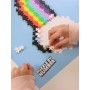 MINI BASIC plus plus PUZZLE BY NUMBER mosaico RAINBOW con 500 pezzi ARCOBALENO età 5+ Plusplus - 7