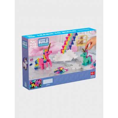 MINI BASIC plus plus LEARN TO BUILD unicorns UNICORNO con 275 pezzi CON BASE età 5+ Plusplus - 1