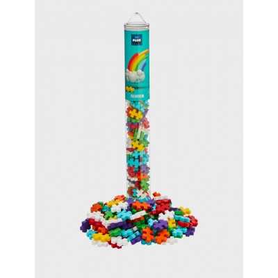 TUBO da 100 pezzi MINI BASIC plus plus RAINBOW arcobaleno COSTRUZIONI età 5+ Plusplus - 1
