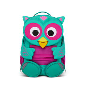 ZAINO LARGE zainetto GUFO affenzahn SCUOLA MATERNA tempo libero OWL materiale riciclato