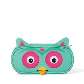 ASTUCCIO ovale PENCIL CASE affenzahn GUFO owl SCUOLA materiale riciclato