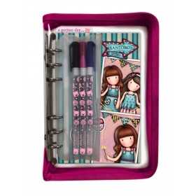 ORGANIZER CON STATIONERY SET astuccio trasparente GORJUSS santoro FIREWORKS viola 1137GJ03 taccuino CANCELLERIA Gorjuss - 2