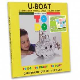 U-BOAT To Do SOTTOMARINO in cartone DA MONTARE e colorare 52 PEZZI kit 100% MADE IN ITALY 4+ TO DO - 1