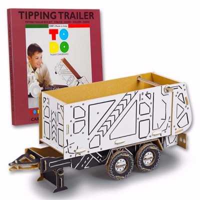 TIPPING TRAILER kit TO DO in cartone DA MONTARE e colorare 85 PEZZI made in italy TO DO - 1