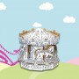 CAROUSEL carosello TO DO kit TODO in cartone DA MONTARE e colorare 32 PEZZI made in italy TO DO - 3