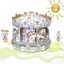 CAROUSEL carosello TO DO kit TODO in cartone DA MONTARE e colorare 32 PEZZI made in italy TO DO - 2