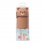 KAWAII 2 in 1 ASTUCCIO in silicone ORSO legami MARRONE con zip TOMBOLINO portapenne Legami - 4