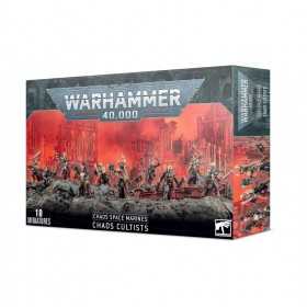 CHAOS CULTISTS chaos space marines GAMES WORKSHOP warhammer 40k CULTISTI DEL CAOS set di 10 miniature CITADEL età 12+