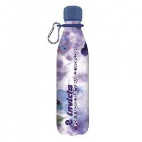 BORRACCIA in acciaio inox INVICTA bottle ACQUERELLO VIOLA seven TENUTA STAGNA 500 ml Invicta - 1