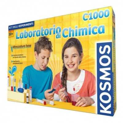 LABORATORIO DI CHIMICA in italiano C1000 attrezzatura base KOSMOS set esperimenti KIT età 10+ - 1