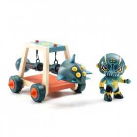 SPIDER ATTAK action figure E ARMA IN LEGNO arty toys DJECO cavalieri DJ06750 età 4+ Djeco - 1