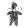 ABITI GRIGIO completo per bambole PERLA pomea collection DJECO età 18 mesi + Djeco - 1