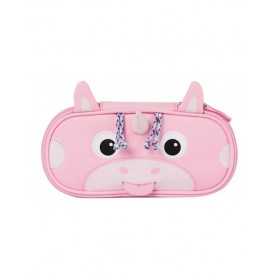 ASTUCCIO ovale PENCIL CASE affenzahn UNICORNO rosa SCUOLA materiale riciclato