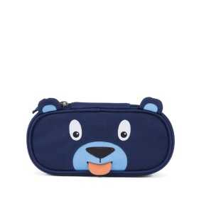 ASTUCCIO ovale PENCIL CASE affenzahn ORSO blu SCUOLA materiale riciclato