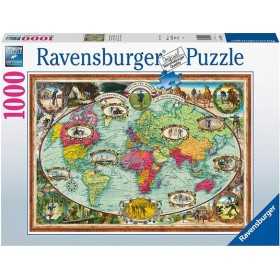 PUZZLE ravensburger 1000 PEZZI di 70 x 50 cm GIRO DEL MONDO IN BICICLETTA