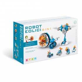 ROBOT EOLICI 6 in 1 LA FORZA DELL'ARIA kit scientifico CON GENERATORE età 8+ OWI KIT - 1