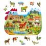 LA FATTORIA the farm WOODY PUZZLE playset IN LEGNO con 48 pezzi LUDATTICA età 5+ LUDATTICA - 1