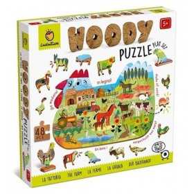 LA FATTORIA the farm WOODY PUZZLE playset IN LEGNO con 48 pezzi LUDATTICA età 5+ LUDATTICA - 2