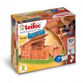 STALLA CON CAVALLO da costruire 35 PEZZI teifoc IN MATTONI età 6+ TEIFOC - 1