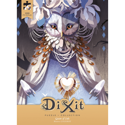 QUEEN OF OWLS marina coudray DIXIT collection PUZZLE da 1000 pezzi CON CARTA ESCLUSIVA età 14+ Asmodee - 1