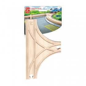 BINARIO A T pezzo unico IN LEGNO ferrovia HAPE trenino T SWITCH TRACK età 3+ Hape - 1