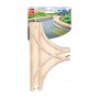 BINARIO A T pezzo unico IN LEGNO ferrovia HAPE trenino T SWITCH TRACK età 3+ Hape - 1