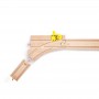 BINARIO A Y MECCANICO svolta IN LEGNO ferrovia HAPE trenino ADJUSTABLE SWITCH TRACKS età 3+ Hape - 2