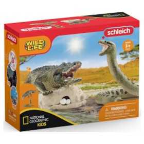 ANACONDA E COCCODRILLO miniature in resina WILD LIFE animali SCHLEICH 42625 età 3+ Schleich - 1
