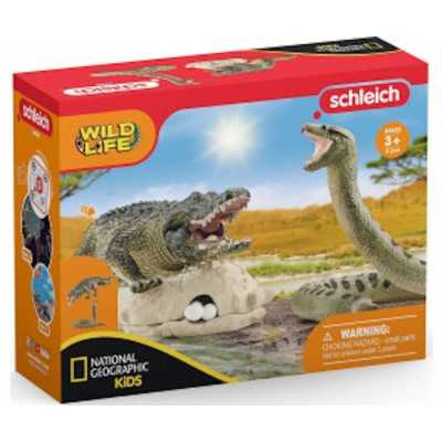 ANACONDA E COCCODRILLO miniature in resina WILD LIFE animali SCHLEICH 42625 età 3+ Schleich - 1