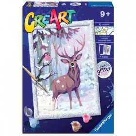 FESTIVE FRIENDS kit artistico CREART ravensburger CON GLITTER set 10 colori CON CORNICE età 9+ Ravensburger - 1