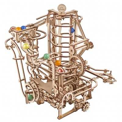 PISTA DA BIGLIE CON SCIVOLO A SPIRALE spiral host MARBLE RUN in legno UGEARS funzionante 266 PEZZI età 14+ Ugears - 1
