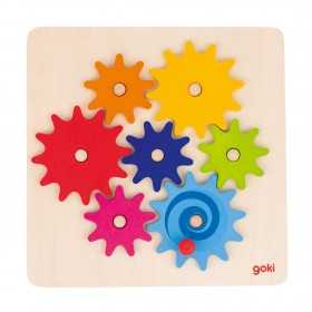 GIOCO DELLE RUOTE DENTATE ingranaggi GOKI in legno 8 PEZZI età 3+ GOKI - 1