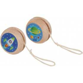 YO YO in legno SPAZIO yoyo GOKI lunga corda SENZA FRIZIONE età 3+ GOKI - 1