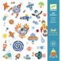 ADESIVI set di 160 stickers SPAZIO viaggio interstellare DJECO creativo DJ09270 età 4+ Djeco - 1