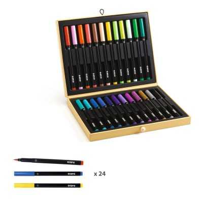 SCATOLA DEI COLORI con 24 pezzi VALIGETTA DA COLORARE set per disegnare DJECO pennarelli DJ08795 età 5+ Djeco - 1