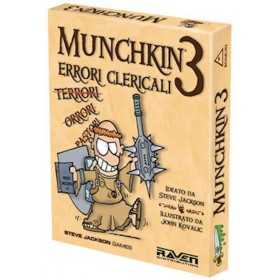 MUNCHKIN 3 in italiano ERRORI CLERICALI espansione per il GIOCO DI CARTE età 10+ Raven Distribution - 1