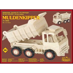 CAMION CASSONE RIBALTABILE da montare WEICO età 10+ modellismo in legno bambini