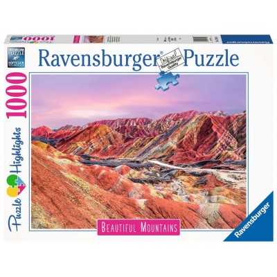 PUZZLE ravensburger 1000 PEZZI di 70 x 50 cm LE MONTAGNE ARCOBALENO IN CINA Ravensburger - 1