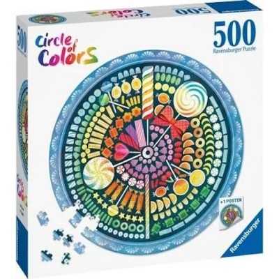 PUZZLE ravensburger CIRCLE OF COLORS circolare CANDY originale 500 PEZZI diametro 52 CM Ravensburger - 1