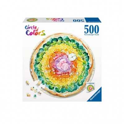 PUZZLE ravensburger CIRCLE OF COLORS circolare PIZZA originale 500 PEZZI diametro 52 CM Ravensburger - 1