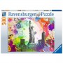 PUZZLE ravensburger CARTOLINA DA NEW YORK original 500 PEZZI soft click 49 X 36 CM Ravensburger - 1